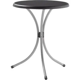 Sieger Bistrotisch mit mecalit-Pro-Platte Ø 60 x 72 cm graphit/schieferdekor anthrazit