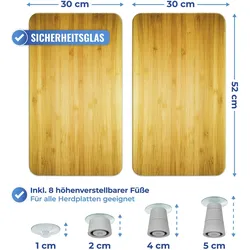 Maximex Abdeckplatten Universal Mod. Holz-Optik, 2er-Set