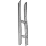 Estexo feuerverzinkte H-anker Pfostenträger, Pfostenanker, Pfostenschuhe, Carport, H-träger ohne Schrauben (Länge: 800mm, Gabelweite: 121mm)