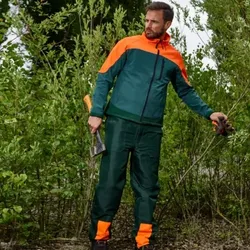 Elutex Softshelljacke Forst - grün;orange - XL