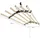 MonsterShop Deckentrockner 1,5 m schwarz