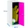 simonlocker montadas Dism.single Mini Schließfach 40,0 x 50,0 x 91,5 cm Weiß/Pink