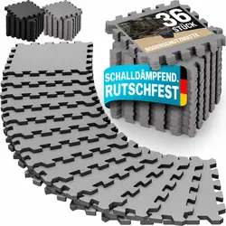 Bodenschutz-/Puzzlematten 36er-Set Grau 175x175x1cm
