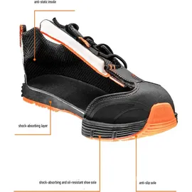 Neo O1 Berufsschuhe, metallfrei, Größe 39 - Schwarz