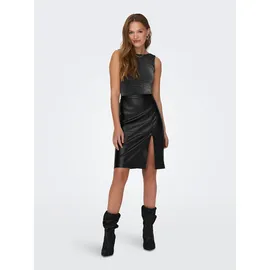 Only Lederimitatrock Damen Schwarz 36