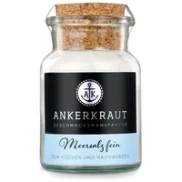 Ankerkraut Gewürz Meersalz fein, Meersalz fein, 170g im Korkenglas