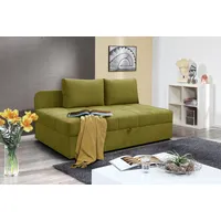 Schlafsofa ALINA "Marla", grün (olivgrün xbo 13), B:201cm H:73cm T:95cm, Struktur fein XBO (100% Polyester), Sofas, Schlafsofa, inkl. Stauraum und 2 Rückenkissen
