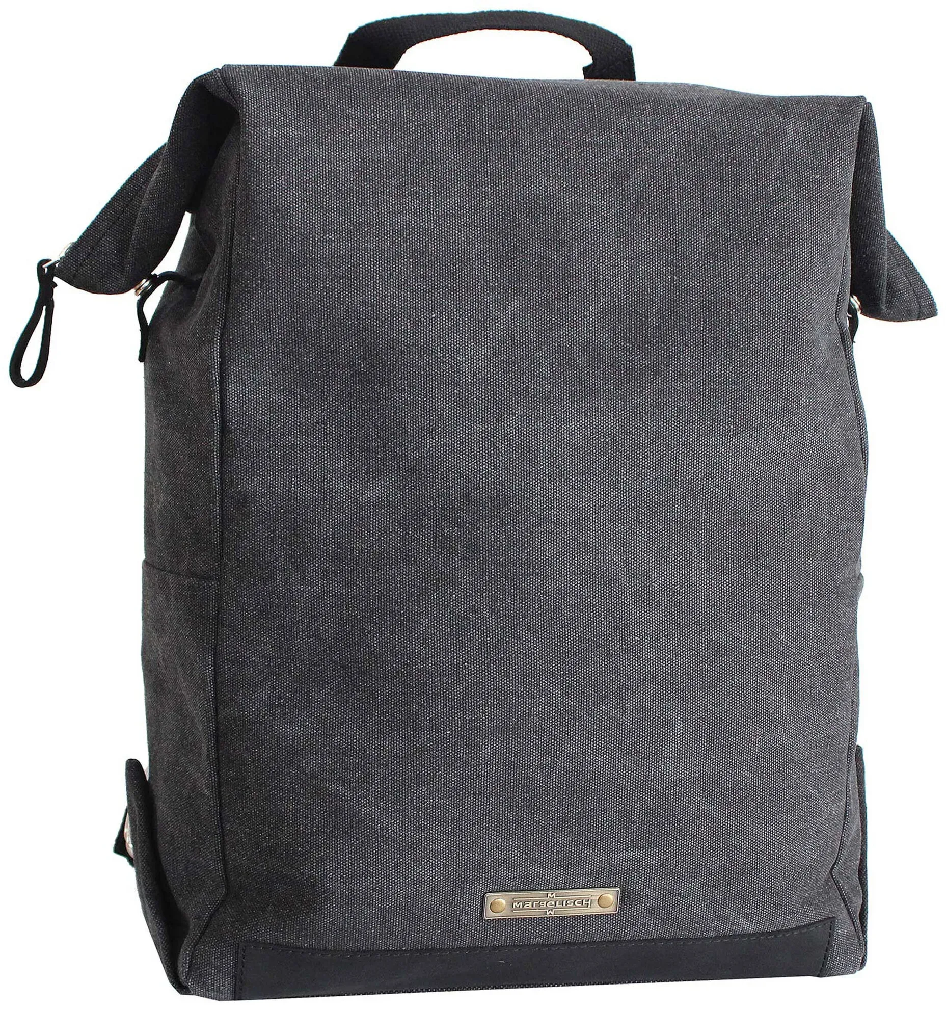 Laptoprucksack MARGELISCH "Evon 1", Gr. B/H/T: 31cm x 51cm x 13cm, grau, Canvas, Baumwolle, Rucksäcke, aus BSCI zertifizierter Produktion