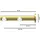 Interdeco GARDINENSTANGE INNENLAUF Platon Santo 420 cm (geteilt in 3 x 140 cm), 2-läufig, 20 mm Ø Messing-Optik