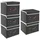 luxuskollektion Faltbare Aufbewahrungsbox 38 x 25 x 25 cm 5-tlg. schwarz