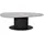 DIETER KNOLL Couchtisch Schwarz Beige Glas Metall 42 x 70 x 130 cm