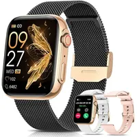 Smartwatch Damen mit Telefonfunktion,1.85 Zoll Always-On-Display,120+ Sportuhr,Fitnessuhr Tracker mit Schlafmonitor/Herzfrequenz/SpO2