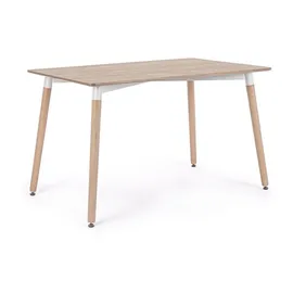 BIZZOTTO Esstisch David aus MDF, klassisch rechteckig, Natur, für 4–6 Personen, 120 cm