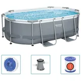 BESTWAY Power Steel Aufstellpool Oval 305x200x84 cm