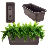 Kadax Blumenkasten 40 x 11,5 x 14,5 cm Braun