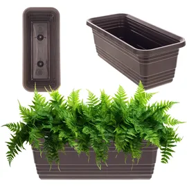 Kadax Blumenkasten 40 x 11,5 x 14,5 cm Braun