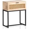 Nachttisch FineBuy, Nachtkommode Boxspringbett Holz 50x60x30 cm