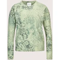 Madeleine Longpullover mit floralem Muster Grün / Weiß 44/46