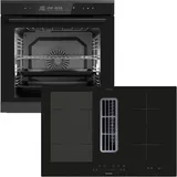 Oranier Einbau Backofen Set Pyrolyse Touch mit Flexx-Induktion 80 cm Dunstabzug