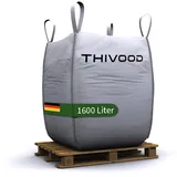 THIVOOD Hackschnitzel 1600 Liter für den Garten - Ideal für Hackschnitzelheizung und als Anzünder - trockene Kiefer Holzhackschnitzel - Rindenmulch-Ersatz für Spielplatz, Gartenwege und Beete