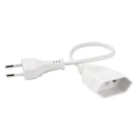 Sygonix SY-5044232 Strom Verlängerungskabel Weiß 0.20 m H03VVH2-F 2X 0,75 mm2