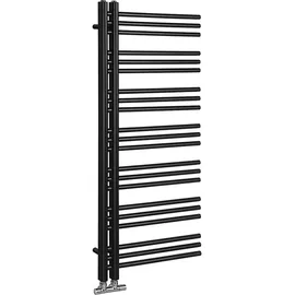 Sapho Badheizkörper 1200 x 500 mm 400 W schwarz matt Seitenventil