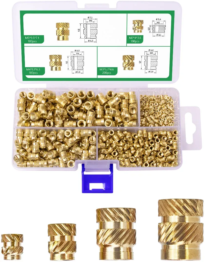 Mintion Assorted Threaded Insert Set - 500 pcs