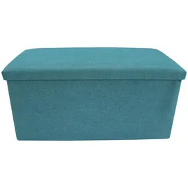 Mobili Rebecca Fusshocker, Türkis, Textil, Rechteckig, 38x38x76 cm, Wohnzimmer, Hocker, Sitzhocker