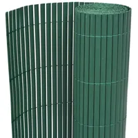 vidaXL Gartenzaun Doppelseitig PVC 90×500 cm Grün