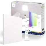 tint Smarte LED-Deckenlampe ARIS – Steuerbar per Alexa oder Fernbedienung – Mit weißem (1800-6500 K) und farbigem Licht RGB – Quadratisches Panel 30 x 30 cm