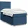 vidaXL Boxspringbett mit Matratze Blau 140x200 cm Stoff