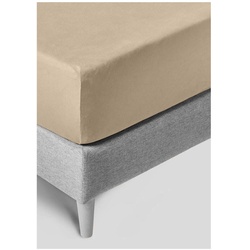 Kneer Vario-Stretch 22 Spannbetttuch - 180/200-200/220cm sand