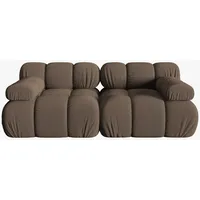 Micadoni Sofa Bellis, modular 2-Sitzer braun