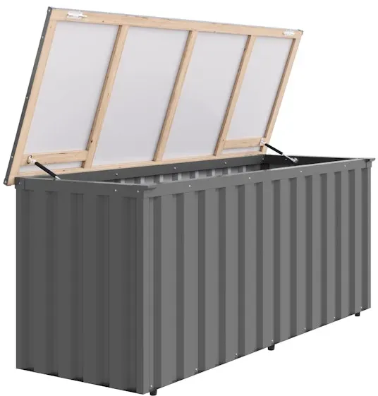 Karibu Metallbox Indium 2/3 graualuminium B 186 x T 76 x H 82 cm (Indium 3)
