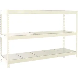 Proregal Schwerlastregal Metal Beast Three HxBxT 200x240x60cm | Fachlast 400kg | Weiß