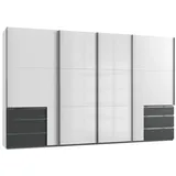MID.YOU Schwebetürenschrank Level 36D ca. 350 cm Graphitfarben/Weiß