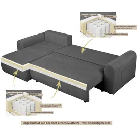 OTTO home Eckcouch Cord 2-Sitzer Grau