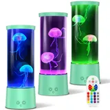 AONESY LED Quallen Lampe 17 Farben, Lavalampe Aquarium Auallen Jellyfish Lampe Kinder,Lavalampe Aquarium Deko Stimmungslicht mit Fernsteuerung