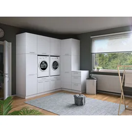 laundreezy Mehrzweckschrank-Set 253 x 238 x 68 cm Weiß