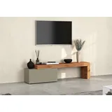 INOSIGN Lowboard »Chronos TV-Board, TV-Schrank«, (1 St., Breite verstellbar von 180 bis 260 cm), Breite 220 cm TV-Board,Lowboard,1 Klappe und ein L-Förmiger Aufsatz