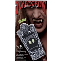 Horror-Shop Scarecrow Vampirzähne Schwarzlicht Aktiv Small