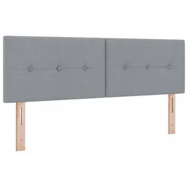 vidaXL LED-Speicherbett 140 x 200 cm Hellgrau