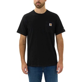 CARHARTT Force® Relaxed Fit, mittelschweres, kurzärmliges Pocket T-Shirt, Schwarz, L
