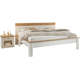 Home Affaire Schlafzimmer-Set »Westminster«, Bett Liegefläche 180/200cm und 2 Nachtkommoden weiß
