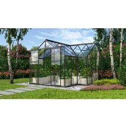 VITAVIA Gewächshaus »Sirona Plus«, BxHxL: 383 x 254 x 383 cm - schwarz