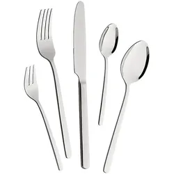 Besteck-Set MULEX "Mississippi", silber (edelstahlfarben), 30 tlg., Edelstahl 18/0, Essbesteck-Sets, spülmaschinengeeignet