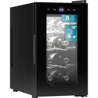 Cecotec Grandsommelier 830 Coolcrystal, 8 Flaschen Touch LED Schwarz