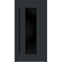 Aluminium Haustür RC2 "BENJA" 90 mm BLACKLINE Anthrazit RAL 7016 innen öffnend DIN links