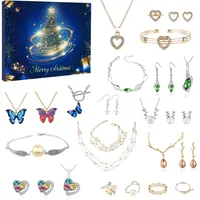 Anlyvikee Schmuck Adventskalender 2024 Weihnachten Adventskalender Mädchen Frauen, Überraschung Geschenk für Weihnachten