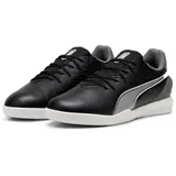 Puma King Match IT Jr Soccer Shoe, Black White-Cool Dark Gray, 34 EU